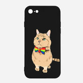 luseons Black Custom Simple Pet Portrait Phone Case