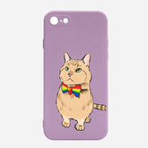 luseons Purple Custom Simple Pet Portrait Phone Case